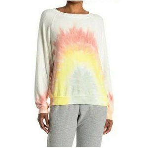 Wildfox BBJ Fleece Rainbow Tie Dye Sweatshirt
